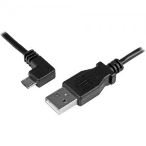 StarTech.com USBAUB2MLA Micro-USB Charge-and-Sync Cable M/M - Left-Angle Micro-USB - 24 AWG - 2m (6 ft