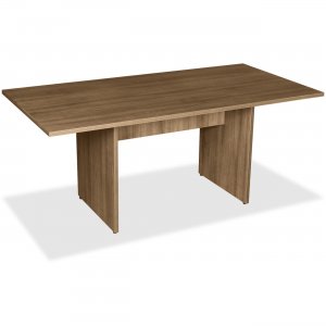 Lorell 69996 2-Panel Base Rectangular Walnut Conference Table