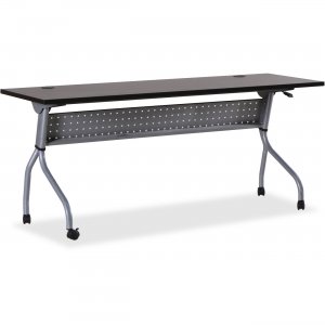 Lorell 60731 Espresso/Silver Training Table