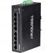 TRENDnet TI-G80 8-Port Hardened Industrial Gigabit DIN-Rail Switch