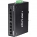 TRENDnet TI-PG80 8-Port Hardened Industrial Gigabit PoE+ DIN-Rail Switch