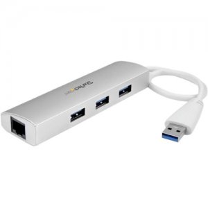 StarTech.com ST3300G3UA 3-Port Portable USB 3.0 Hub plus Gigabit Ethernet