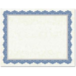 Geographics 47849 Drama Blue Border Blank Certificates GEO47849