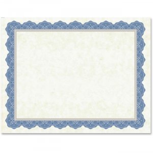 Geographics 47849 Drama Blue Border Blank Certificates GEO47849