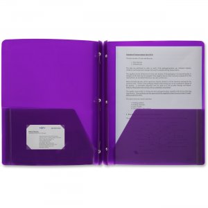 Business Source 20885 3-Hole Punched Poly Portfolios BSN20885