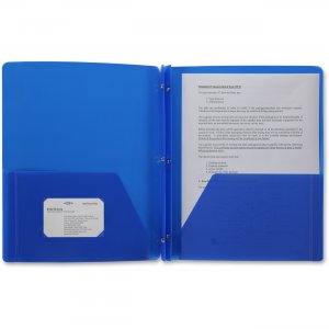 Business Source 20886 3-Hole Punched Poly Portfolios BSN20886