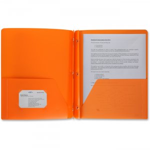 Business Source 20889 3-Hole Punched Poly Portfolios BSN20889