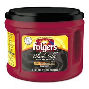 Folgers 20540 Coffee, Black Silk, 24.2 oz Canister FOL20540