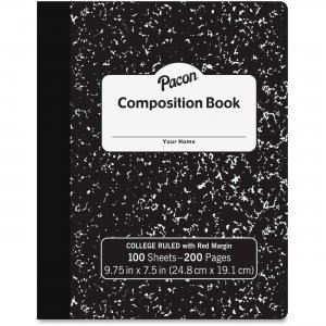 Pacon MMK37106 Marble Hard Cover College Rule Composition Book