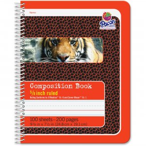 Pacon 2432 1/2" Short Way Ruled Composition Book