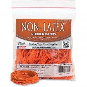 Non-Latex 37338 Orange Rubber Bands