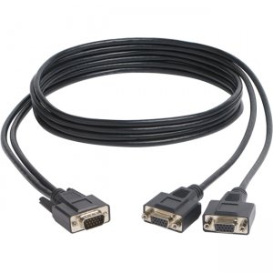 Tripp Lite P516-006-HR High Resolution VGA Monitor Y Splitter Cable (HD15 M to 2x HD15 F), 6-ft