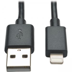 Tripp Lite M100-10N-BK USB Sync/Charge Cable with Lightning Connector - Black, 10-in