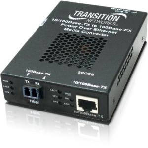 Transition Networks SPOEB1011-105-NA Stand-alone Fast Ethernet PoE Media Converter SPOEB10xx-105