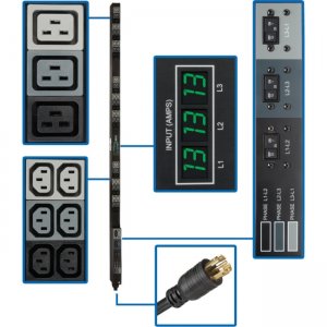 Tripp Lite PDU3MV6L2130A Metered 45-Outlets PDU