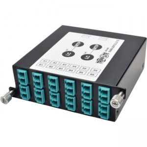 Tripp Lite N484-2M12-LC12 40Gb to 10Gb Breakout Cassette, (x2) 12-Fiber MTP/MPO to ( x12 ) LC Duplex