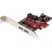 StarTech.com PEXUSB3S2EI 4-port PCI Express USB 3.0 Card - 2 External, 2 Internal - SATA Power