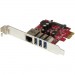 StarTech.com PEXUSB3S3GE 3 Port PCI Express USB 3.0 Card + Gigabit Ethernet