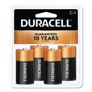 Duracell DURMN1400R4ZX17 CopperTop Alkaline C Batteries, 4/Pack