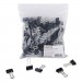 Universal UNV10200VP Binder Clips in Zip-Seal Bag, Small, Black/Silver, 144/Pack