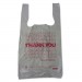 Barnes Paper Company BPC6415THYOU Plastic Thank-You T-Sack, 2 mil, 4" x 15", White, 2,000/Carton