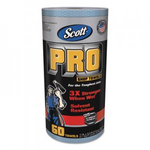 Scott 32992 Pro Shop Towels, Heavy Duty, 1-Ply, Blue, 10 2/5" x 11", 12 Rolls/Carton KCC32992