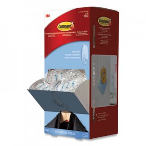 Command MMM17091CLRCABP Clear Hooks and Strips, Plastic, Medium, 50 Hooks with 50 Adhesive Strips per Carton