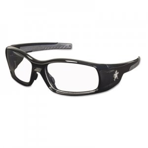 MCR CRWSR110 Swagger Safety Glasses, Black Frame, Clear Lens