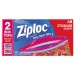 Ziploc SJN665015 Double Zipper Storage Bags, 9 3/5 x 8 1/2, 1 qt, 1.75mil, 9/Carton