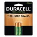 Duracell DURNLAAA2BCD Rechargeable NiMH Batteries, AAA, 2/PK