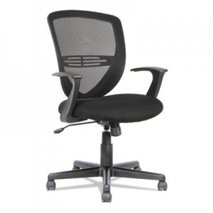 OIF OIFVS4717 Swivel/Tilt Mesh Mid-Back Task Chair, Supports up to 250 lbs., Black Seat/Black Back, Black Base