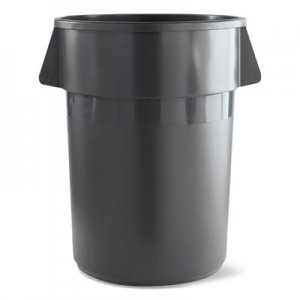 Boardwalk BWK32GLWRGRA Round Waste Receptacle, LLDPE, 32 gal, Gray