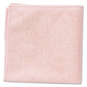 Rubbermaid Commercial 1820581 Microfiber Cleaning Cloths, 16 x 16, Pink, 24/Pack RCP1820581