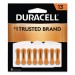 Duracell DURDA13B8ZM09 Button Cell Lithium Battery, #13, 8/Pk