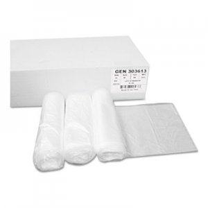 GEN GEN303613 High Density Can Liners, 30 gal, 10 microns, 30" x 36", Natural