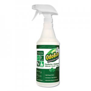 OdoBan ODO910062QC12 RTU Odor Eliminator and Disinfectant, Eucalyptus Scent, 32 oz Spray Bottle