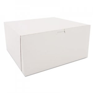 SCT SCH0989 Tuck-Top Bakery Boxes, White, Paperboard, 12 x 12 x 6