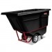 Rubbermaid Commercial RCP1305BLA Rotomolded Tilt Truck, Rectangular, Plastic, 0.5 cu yd, 850 lb Capacity, Black