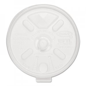 Dart 12FTLS Liftn'Lock Lids, 10-14oz Cups, Translucent, 100/Sleeve, 10 Sleeves/Carton DCC12FTLS