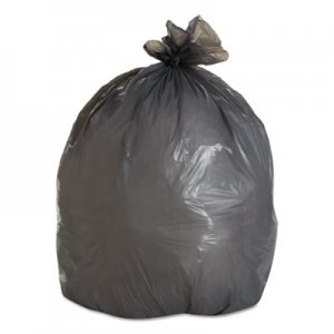 Boardwalk BWK3036SH Low-Density Waste Can Liners, 30 gal, 0.95 mil, 30" x 36", Gray, 100/Carton