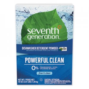 Seventh Generation SEV22150CT Automatic Dishwasher Powder, Free and Clear, 45oz Box, 12/Carton