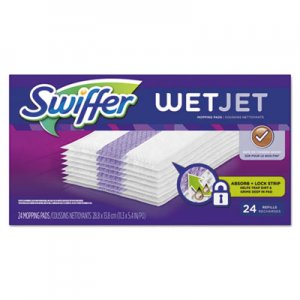 Swiffer 08443CT WetJet System Refill Cloths, 11.3" x 5.4", White, 24/Box, 4/Ctn PGC08443CT