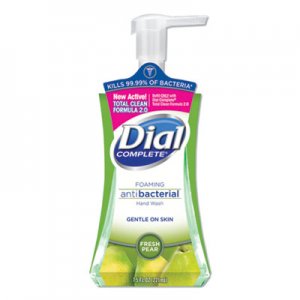 Dial DIA02934CT Antibacterial Foaming Hand Wash, Fresh Pear, 7.5 oz Pump Bottle, 8/Carton