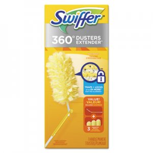 Swiffer PGC82074CT 360 Dusters, Plastic Handle Extends to 3 ft, 1 Handle & 3 Dusters/Kit/6/Carton