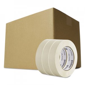 Universal UNV51301CT General Purpose Masking Tape, 24mm x 54.8m, 3" Core, 3/Pack, 12 Packs/Carton