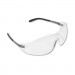 MCR CRWS2110 Blackjack Wraparound Safety Glasses, Chrome Plastic Frame, Clear Lens