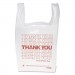 Inteplast Group IBSTHW1VAL "Thank You" Handled T-Shirt Bags, 11 1/2 x 21, Polyethylene, White, 900/Carton