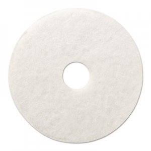 Boardwalk BWK4012WHI Polishing Floor Pads, 12" Diameter, White, 5/Carton