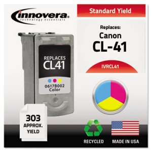Innovera IVRCL41 Remanufactured 0617B002 (CL-41) Ink, Tri-Color