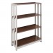 Linea Italia LITTR735MOC Trento Line Bookcase, Three-Shelf, 31 1/2w x 11 5/8d x 43 1/4h, Mocha